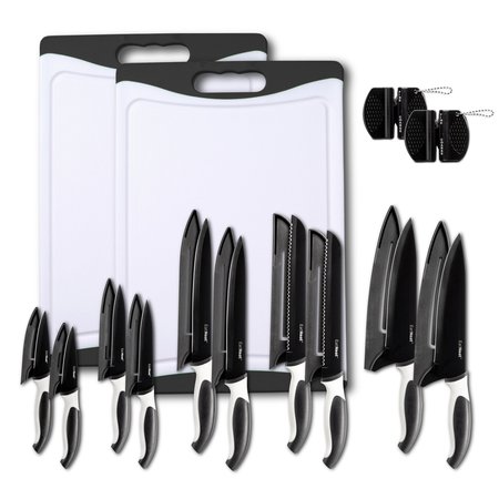 SNOW JOE EatNeat Knife Set W Sharpener  Cutting Board BDL-A0029